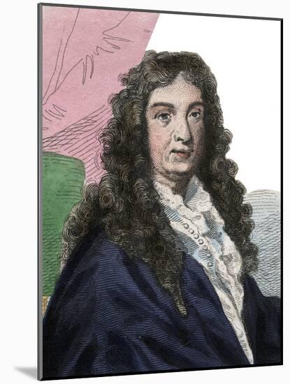 Portrait of Jean Baptiste Lully (1632-1687), French composer-French School-Mounted Giclee Print