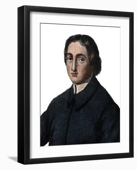 Portrait of Jean Baptiste Massillon, French Catholic bishop and preacher, Bishop of Clermont-French School-Framed Giclee Print