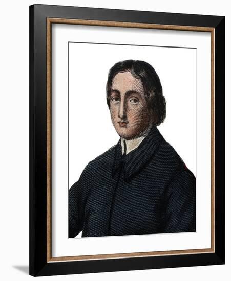 Portrait of Jean Baptiste Massillon, French Catholic bishop and preacher, Bishop of Clermont-French School-Framed Giclee Print