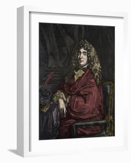 Portrait of Jean Baptiste Poquelin Moliere-Stefano Bianchetti-Framed Giclee Print