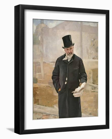 Portrait of Jean Charles Adolphe Alphand-Alfred Roll-Framed Giclee Print