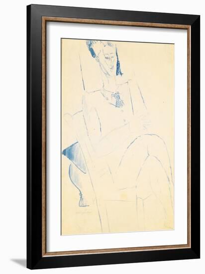 Portrait of Jean Cocteau, C. 1916-Amedeo Modigliani-Framed Giclee Print