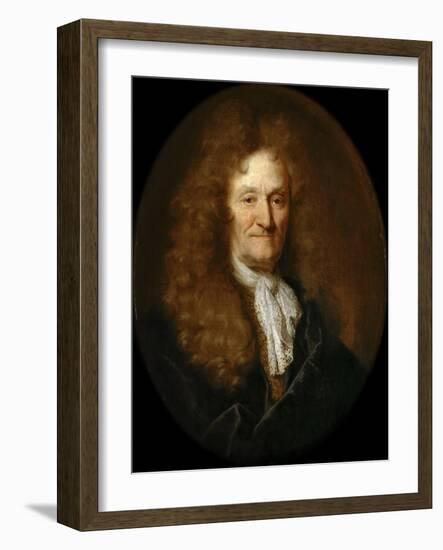 Portrait of Jean De La Fontaine (1621-169)-Nicolas de Largillière-Framed Giclee Print