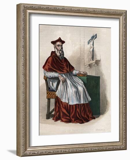 Portrait of Jean du Bellay (1492-1560), French cardinal and diplomat-French School-Framed Giclee Print
