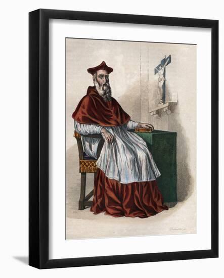 Portrait of Jean du Bellay (1492-1560), French cardinal and diplomat-French School-Framed Giclee Print