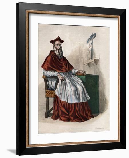 Portrait of Jean du Bellay (1492-1560), French cardinal and diplomat-French School-Framed Giclee Print