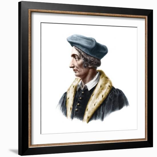 Portrait of Jean Fernel (1497-1558), French physician, astronomer, and mathematician-French School-Framed Giclee Print