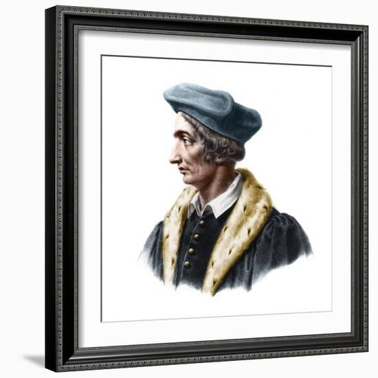 Portrait of Jean Fernel (1497-1558), French physician, astronomer, and mathematician-French School-Framed Giclee Print