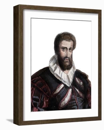 Portrait of Jean Goujon (1510-c1566), French sculptor and architect-French School-Framed Giclee Print