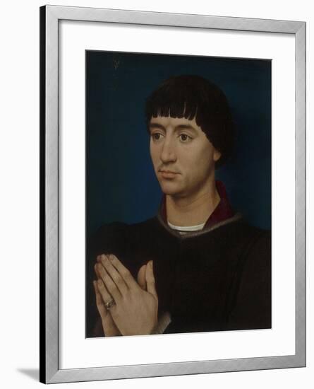 Portrait of Jean Gros, 1460-64-Rogier van der Weyden-Framed Giclee Print