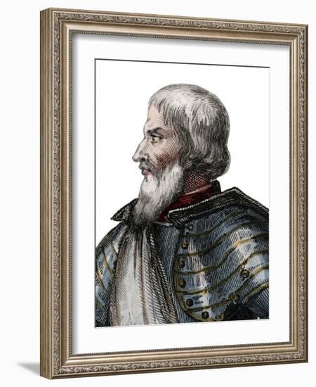 Portrait of Jean II Le Maingre (Le Meingre) (1366-1421), called Boucicaut, marshal of France-French School-Framed Giclee Print