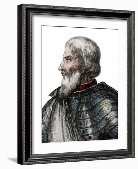 Portrait of Jean II Le Maingre (Le Meingre) (1366-1421), called Boucicaut, marshal of France-French School-Framed Giclee Print