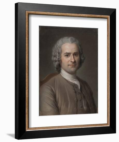 Portrait of Jean-Jacques Rousseau (1712-177)-Maurice Quentin de La Tour-Framed Giclee Print