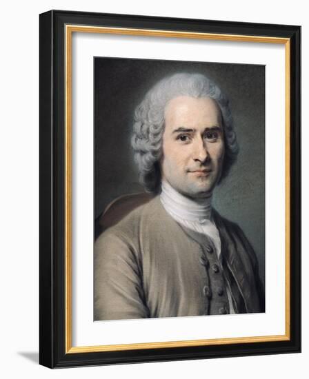 Portrait of Jean Jacques Rousseau (1712-78)-Maurice Quentin de La Tour-Framed Giclee Print