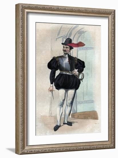 Portrait of Jean Leclerc, called Bussy Leclerc (d1635)-French School-Framed Giclee Print