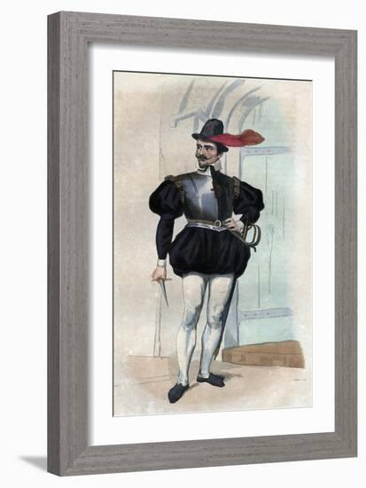 Portrait of Jean Leclerc, called Bussy Leclerc (d1635)-French School-Framed Giclee Print