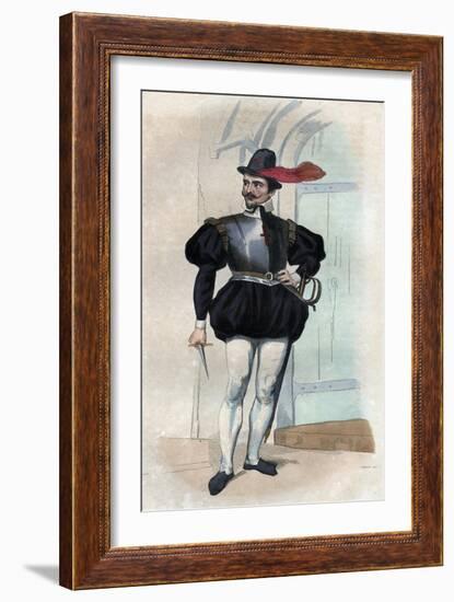 Portrait of Jean Leclerc, called Bussy Leclerc (d1635)-French School-Framed Giclee Print