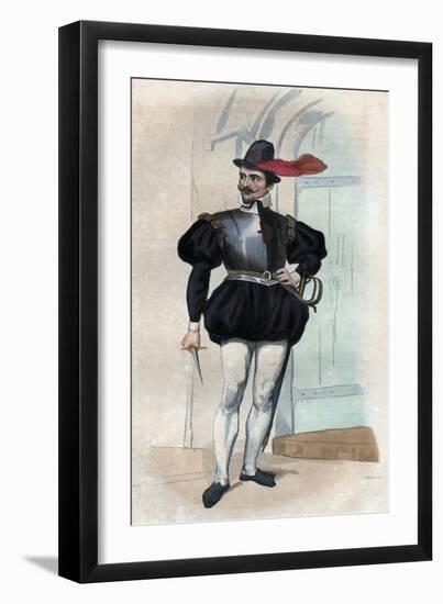 Portrait of Jean Leclerc, called Bussy Leclerc (d1635)-French School-Framed Giclee Print