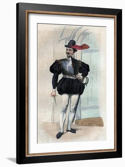 Portrait of Jean Leclerc, called Bussy Leclerc (d1635)-French School-Framed Giclee Print