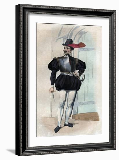 Portrait of Jean Leclerc, called Bussy Leclerc (d1635)-French School-Framed Giclee Print