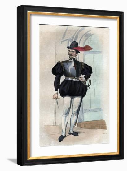 Portrait of Jean Leclerc, called Bussy Leclerc (d1635)-French School-Framed Giclee Print