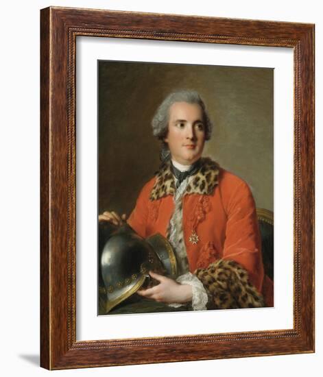 Portrait Of Jean Victor De Rochechouart, 1756-Jean-Marc Nattier-Framed Premium Giclee Print