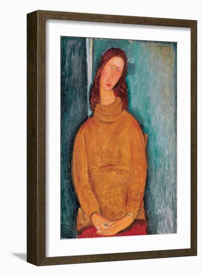 Portrait of Jeanne Hébuterne, 1919-Amedeo Modigliani-Framed Giclee Print