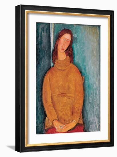 Portrait of Jeanne Hébuterne, 1919-Amedeo Modigliani-Framed Giclee Print