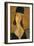 Portrait of Jeanne Hebuterne in a Large Hat-Amedeo Modigliani-Framed Giclee Print