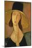 Portrait of Jeanne Hebuterne in a Large Hat-Amedeo Modigliani-Mounted Giclee Print