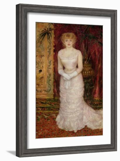 Portrait of Jeanne Samary (1857-90) 1878-Pierre-Auguste Renoir-Framed Giclee Print