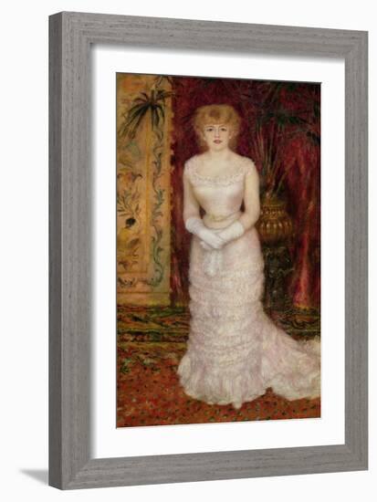 Portrait of Jeanne Samary (1857-90) 1878-Pierre-Auguste Renoir-Framed Giclee Print