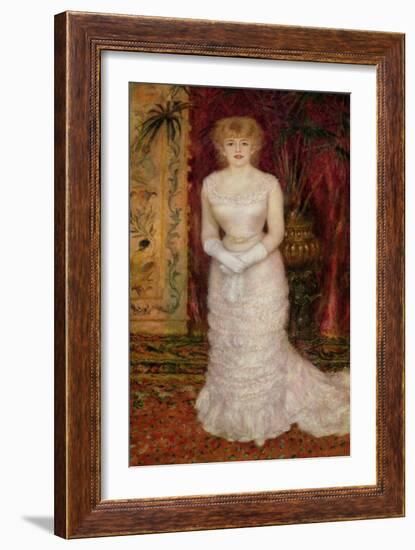 Portrait of Jeanne Samary (1857-90) 1878-Pierre-Auguste Renoir-Framed Giclee Print