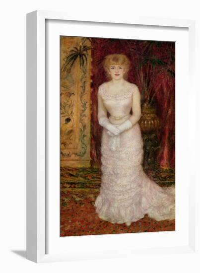 Portrait of Jeanne Samary (1857-90) 1878-Pierre-Auguste Renoir-Framed Giclee Print