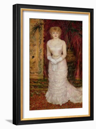 Portrait of Jeanne Samary (1857-90) 1878-Pierre-Auguste Renoir-Framed Giclee Print