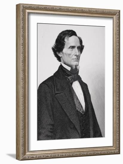 Portrait of Jefferson Davis (1808-1889) (Detail)-Mathew Brady-Framed Giclee Print