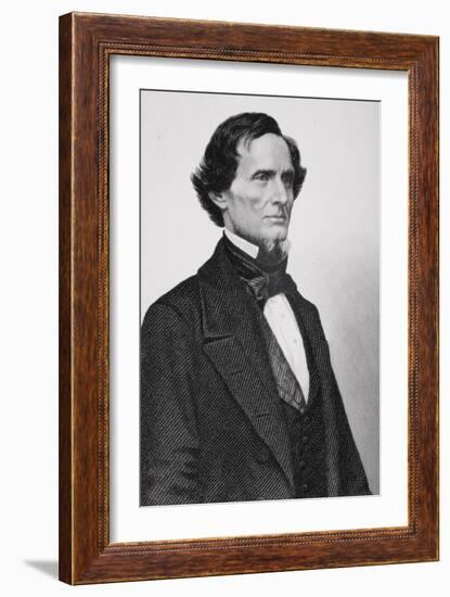 Portrait of Jefferson Davis (1808-1889) (Detail)-Mathew Brady-Framed Giclee Print