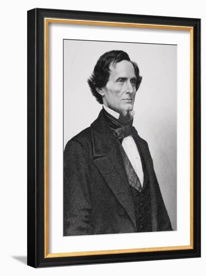 Portrait of Jefferson Davis (1808-1889) (Detail)-Mathew Brady-Framed Giclee Print