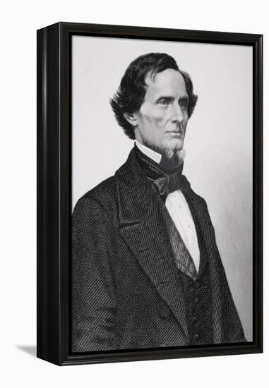 Portrait of Jefferson Davis (1808-1889) (Detail)-Mathew Brady-Framed Premier Image Canvas