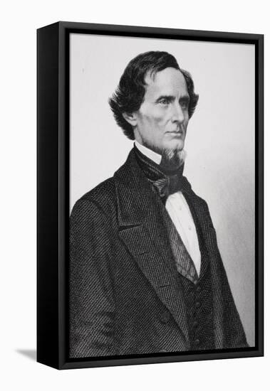 Portrait of Jefferson Davis (1808-1889) (Detail)-Mathew Brady-Framed Premier Image Canvas