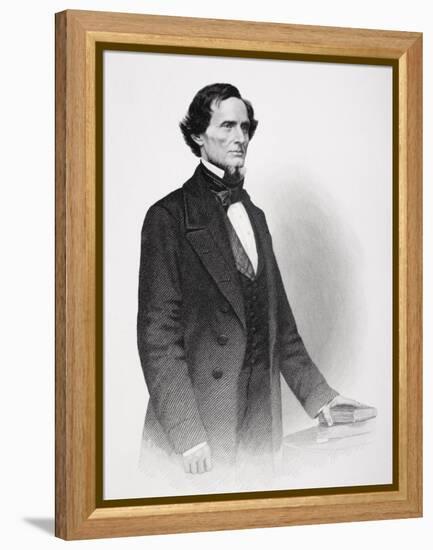 Portrait of Jefferson Davis-Mathew Brady-Framed Premier Image Canvas