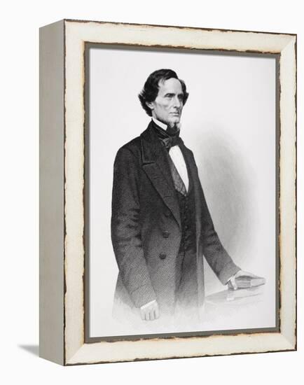 Portrait of Jefferson Davis-Mathew Brady-Framed Premier Image Canvas