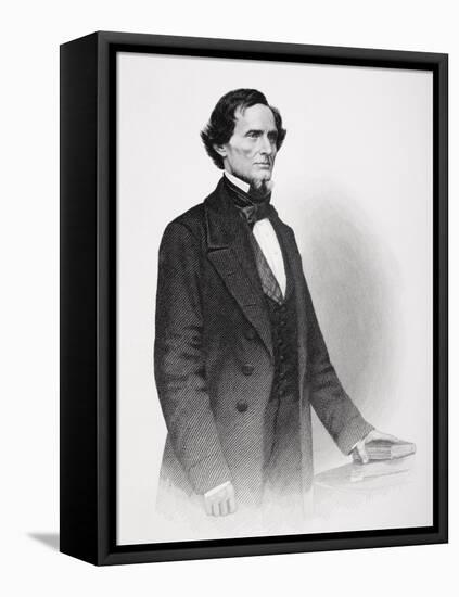 Portrait of Jefferson Davis-Mathew Brady-Framed Premier Image Canvas