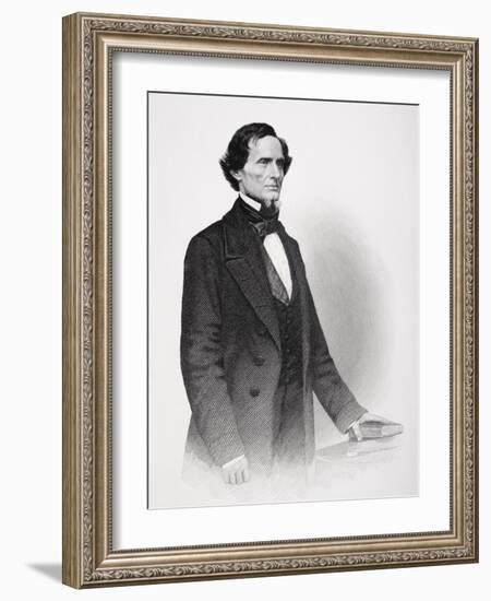 Portrait of Jefferson Davis-Mathew Brady-Framed Giclee Print