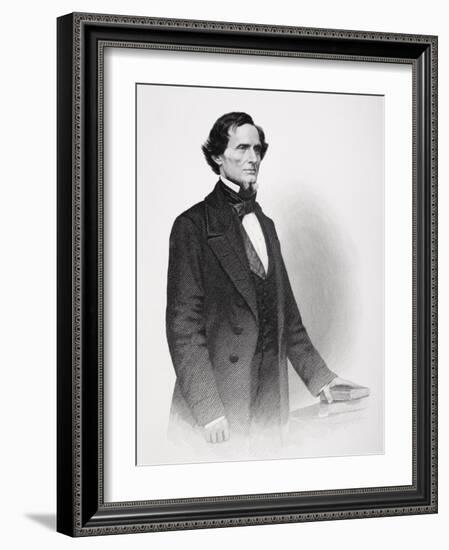 Portrait of Jefferson Davis-Mathew Brady-Framed Giclee Print