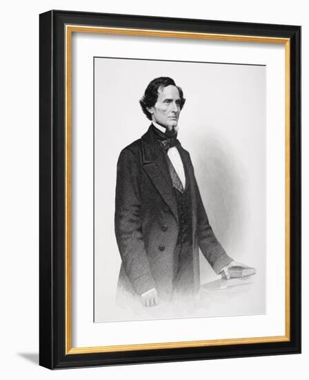 Portrait of Jefferson Davis-Mathew Brady-Framed Giclee Print