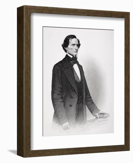 Portrait of Jefferson Davis-Mathew Brady-Framed Giclee Print