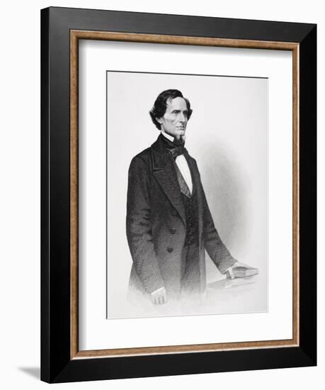 Portrait of Jefferson Davis-Mathew Brady-Framed Giclee Print