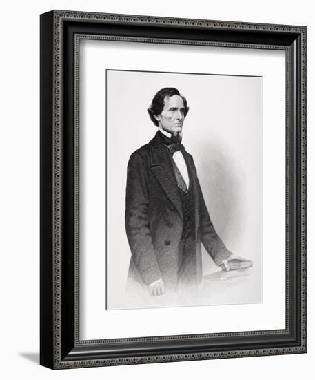 Portrait of Jefferson Davis-Mathew Brady-Framed Giclee Print