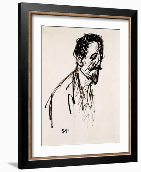 Portrait of Jehan Rictus, 20th Century-Theophile Alexandre Steinlen-Framed Giclee Print